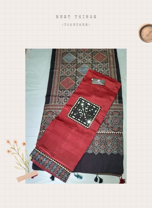 Mashruma silk fancy kurti material and dppto+ mirra wark yok  uploaded by Mayur tailor& hendicaft on 4/13/2022