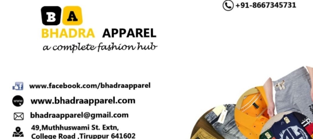 Visiting card store images of Bhadra Apparel