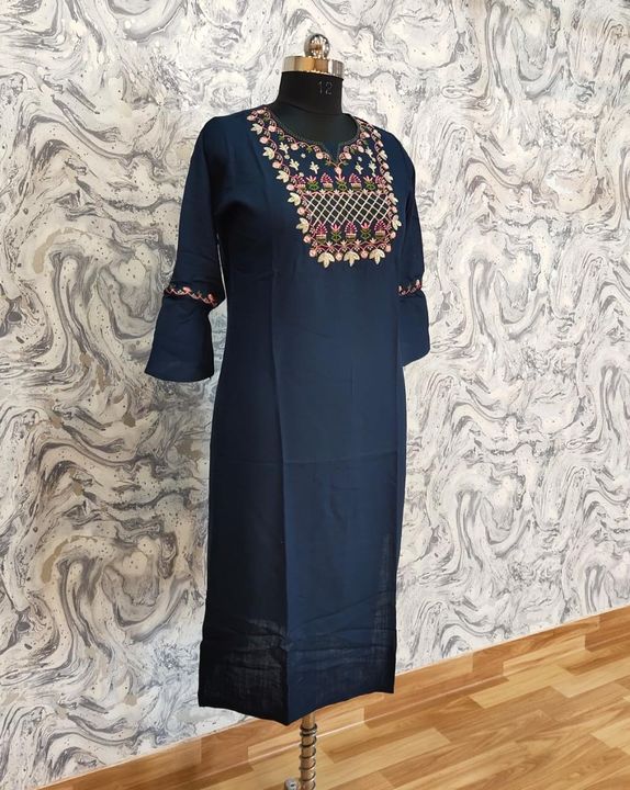 EMBROIDERY KURTI uploaded by business on 4/13/2022