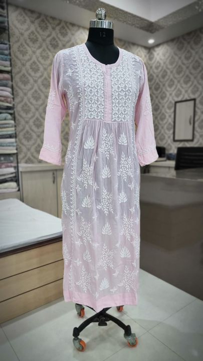 FRESH ARRIVALS ‼️ 🌻MODAL LONG KURTIS🌻 100% pure ,dyeable,non transparent modal long kurtis in be uploaded by business on 4/13/2022