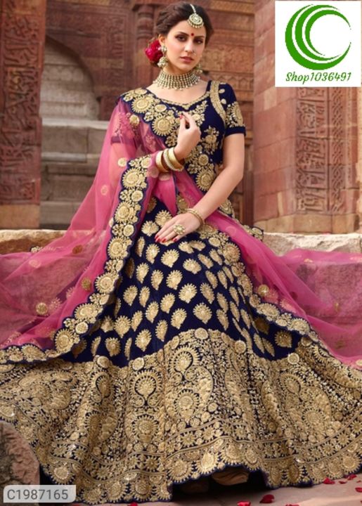 Post image *Catalog Name:* Fantastic Embroidered Velvet Party Lehengas⚡⚡ Quantity: Only 5 units available⚡⚡*Details:*&lt;p&gt;Product Name: Fantastic Embroidered Velvet Lehengas Package Contains: 1 Piece of Blouse, 1 Piece of Lehenga, 1 Piece of Dupatta, Choli Fabric: Velvet Lehenga Fabric: Velvet Dupatta Fabric: Net Lehenga Length (In Inches): 49.5 Dupatta Length (in Meter): 2 Meters Weight: 400&lt;/p&gt;&lt;p&gt;&lt;br&gt;&lt;/p&gt;Designs: 6💥 *FREE Shipping* 💥 *FREE COD*💥 *FREE Return &amp; 100% Refund*🚚 *Delivery:* Within 7 daysBuy online:https://www.mydash101.com/Shop1036491/catalogues/fantastic-embroidered-velvet-party-lehengas/5218204414?null