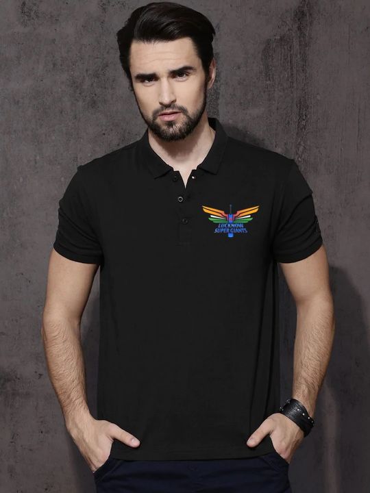 Lucknow Super Giants Black unisex polo T shirt uploaded by business on 4/13/2022
