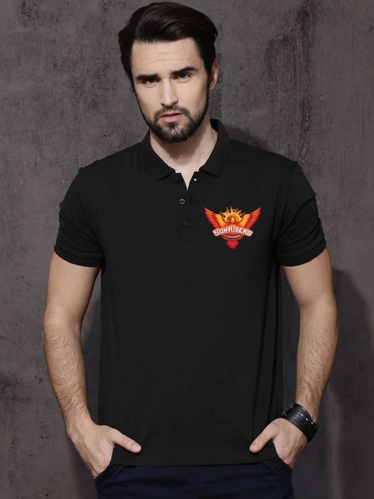 Sunrisers Hyderabad SRH black unisex Polo t shirt uploaded by Global Gates International on 4/13/2022