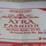 Business logo of Ayra fashion