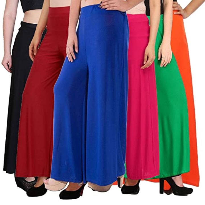 Women Plazzo polycotton malai plazzo  1 pice  Rs 70  Free Size uploaded by INDIAN,S SHOP on 4/14/2022