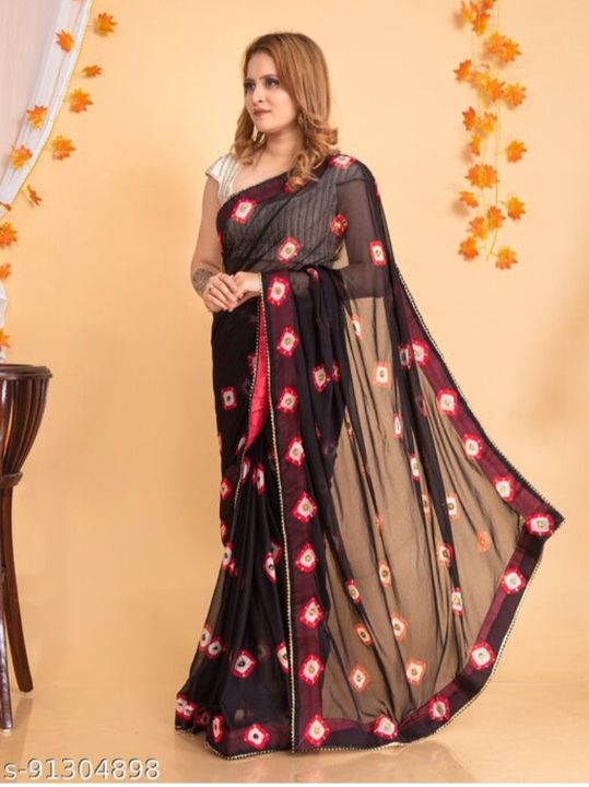 Post image Beautiful Latest Gulti Design for womenName: Beautiful Latest Gulti Design for womenSaree Fabric: CrepeBlouse: Running BlouseBlouse Fabric: CrepePattern: EmbroideredBlouse Pattern: SolidMultipack: SingleSizes: Free SizeCountry of Origin: India