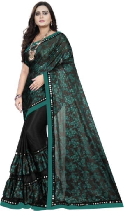 Embellished Fashion Lycra Blend Saree uploaded by business on 4/14/2022
