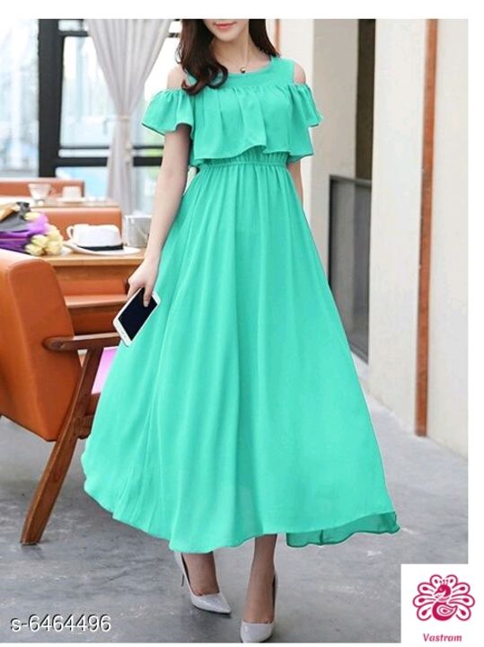 Post image Catalog Name:*Trendy Elegant Women Dresses*Fabric: GeorgetteSleeve Length: Short SleevesPattern: SolidSizes:S (Bust Size: 36 in, Length Size: 40 in) M (Bust Size: 38 in, Length Size: 40 in) L (Bust Size: 40 in, Length Size: 40 in) XL (Bust Size: 42 in, Length Size: 40 in) 
Easy Returns Available In Case Of Any Issue*Proof of Safe Delivery! Click to know on Safety Standards of Delivery Partners- https://ltl.sh/y_nZrAV3