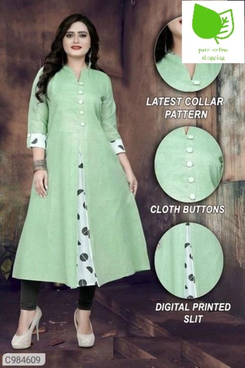 Dailywear Khadi Cotton Solid Digital Printed Kurtis
 uploaded by Patel online shopping centar on 4/14/2022