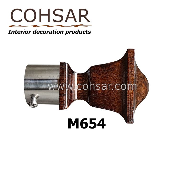 Square curtain rod finial in wood for windows and doors | wooden curtain brackets | curtain poles  uploaded by business on 4/14/2022