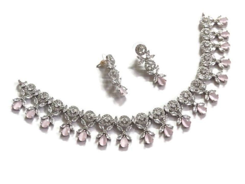American diamond necklace set uploaded by business on 4/15/2022