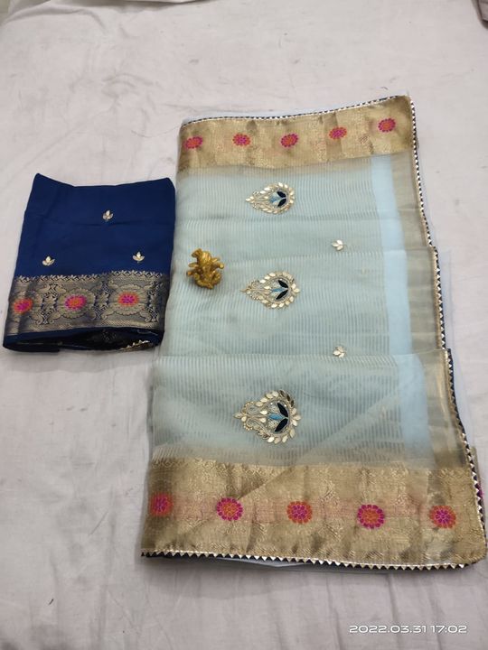 Organza saree uploaded by Baisa collection on 4/15/2022