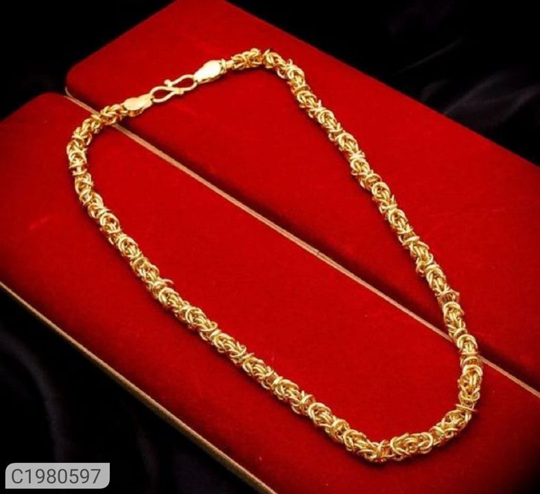 Brass metal gold plated full length chain uploaded by business on 4/15/2022