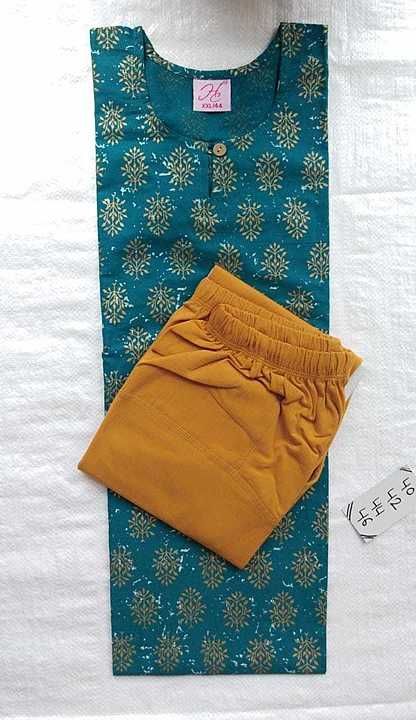 Cotton kurti and laggings uploaded by business on 6/15/2020