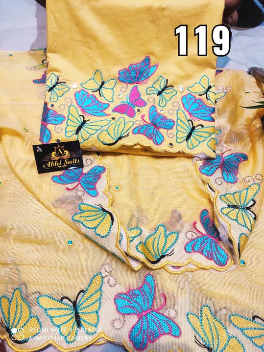 Post image 🥰🥰🥰Abhi suits presents🥰🥰🥰

Product butterfly 🦋🦋🦋 🥰🥰🥰Top  big panna 3:50 meter camric cottonEmbroidery 🥰🥰🥰🥰🥰Dupatta kota embroidery cutwork🥰🥰🥰
~Market price 1390 to 1590~
Msp 975 free ship all 🇮🇳🇮🇳🇮🇳🇮🇳

Same day dispatch