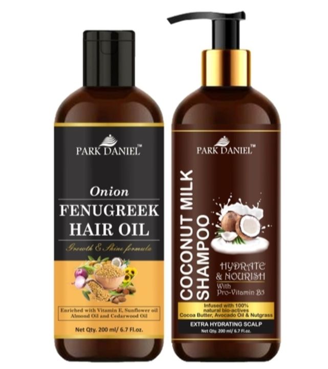 Park Daniel Pure and Natural Onion Fenugreek Oil & Shampoo Hair Care Combo Pack Of 2 bottle uploaded by business on 4/15/2022