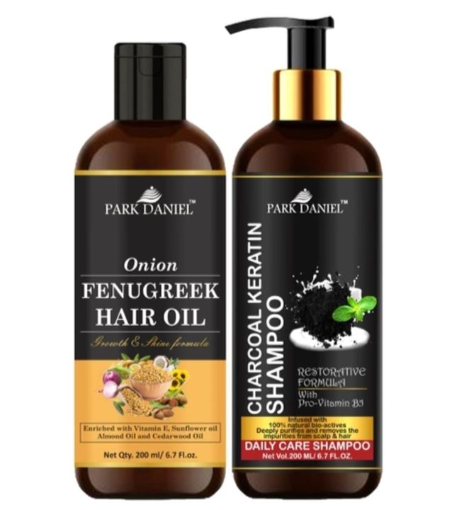 Park Daniel Pure and Natural Onion Fenugreek Oil & Shampoo Hair Care Combo Pack Of 2 bottle uploaded by business on 4/15/2022