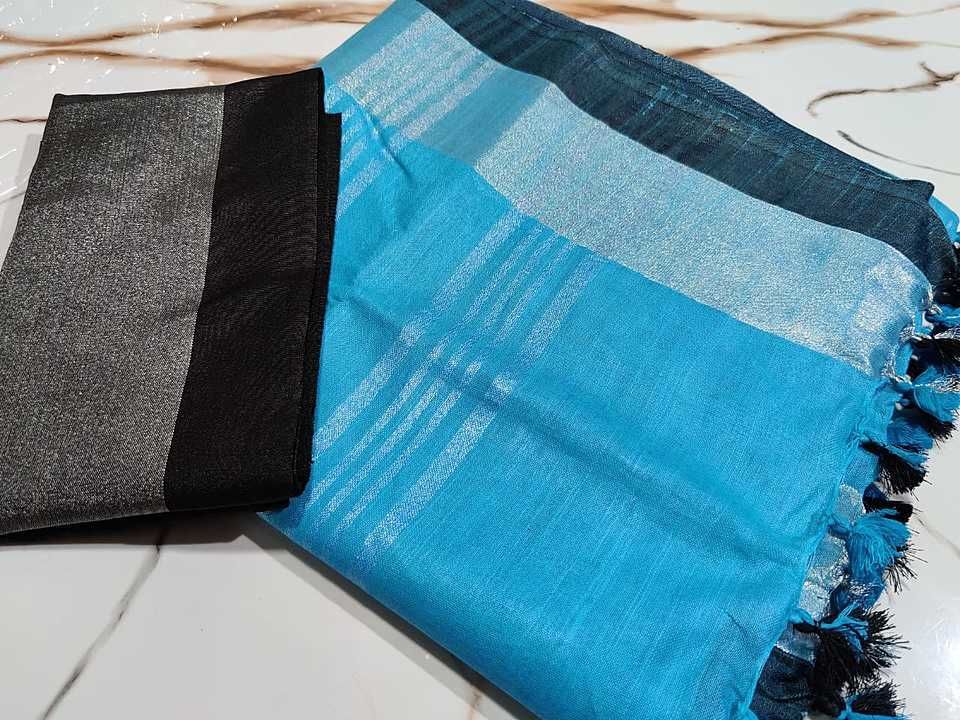 Linen by cotton saree uploaded by As handloom on 10/19/2020