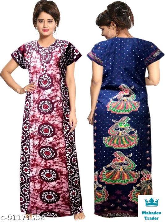 DERZO Women's Cotton Printed  Maxi Nighty  uploaded by Mahadev Traders on 4/16/2022