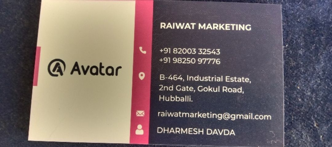 Visiting card store images of Achyut overseas