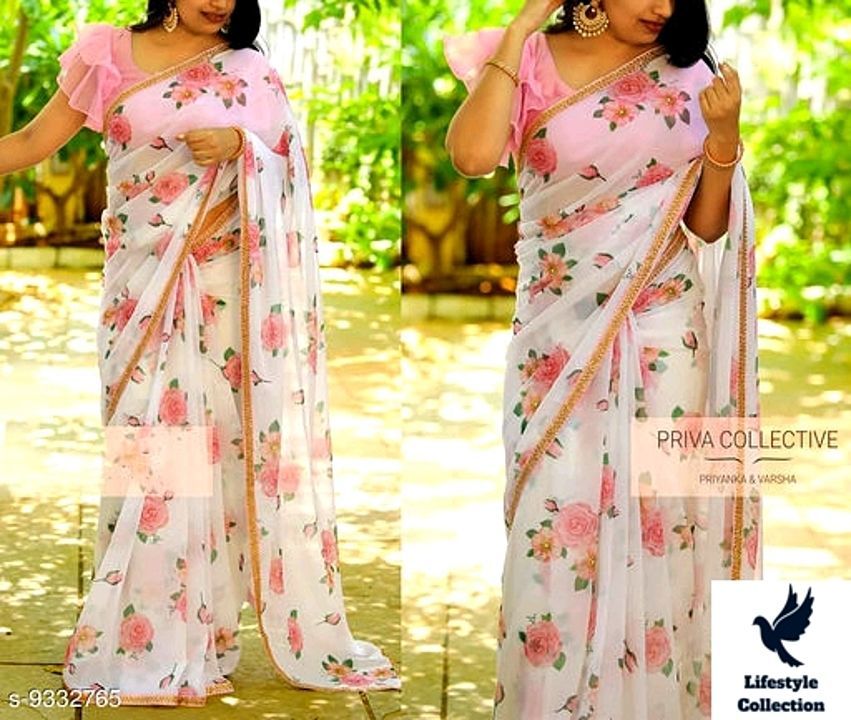 Catalog Name:*Aagyeyi Sensational Sarees*
Saree Fabric: Georgette
Blouse: Separate Blouse Piece
Blou uploaded by business on 10/20/2020