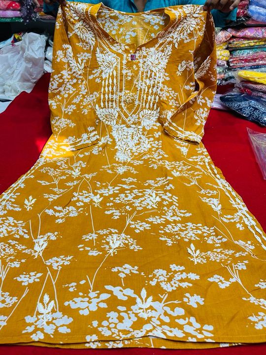 Mul Mul Cotton Printed kurti uploaded by Shaahee Collection on 4/16/2022