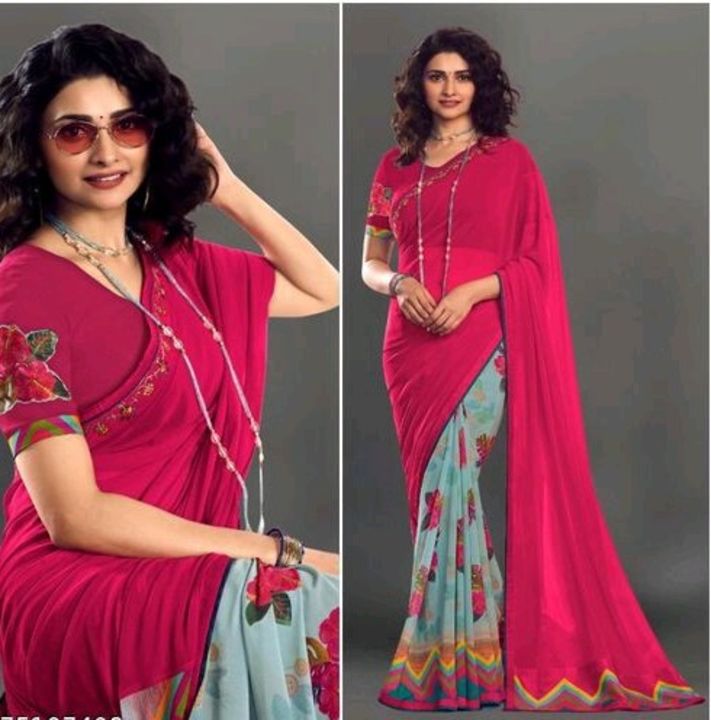 Georgett sarees uploaded by Fancy collection on 4/16/2022