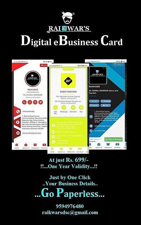 Digital eBusiness Cards uploaded by Raikwar's Digital Sign |TradeMark on 6/15/2020