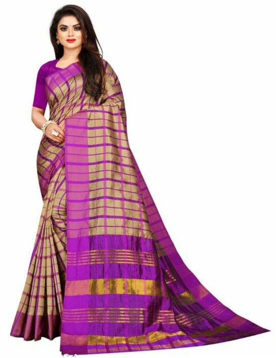 Semi cotton silk saree  uploaded by EXCELLENT FAB on 4/16/2022