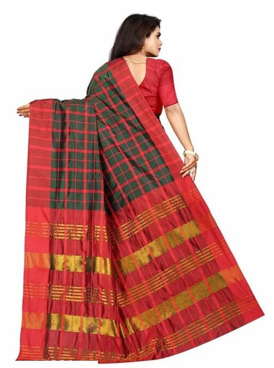 Semi cotton silk saree  uploaded by EXCELLENT FAB on 4/16/2022