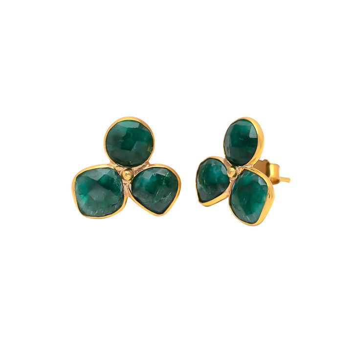 Dyed emerald earring uploaded by Jaipur gems jewelry on 4/16/2022