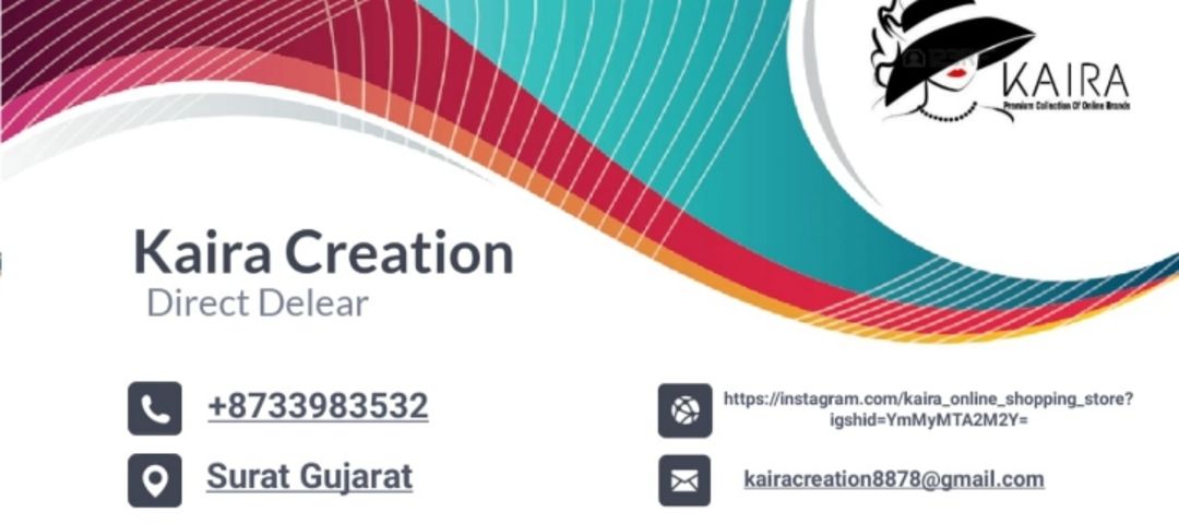 Visiting card store images of Kaira Creation