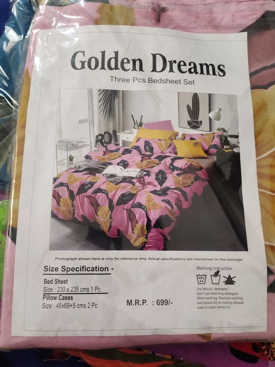 Double bedsheet with pillow  uploaded by business on 4/17/2022
