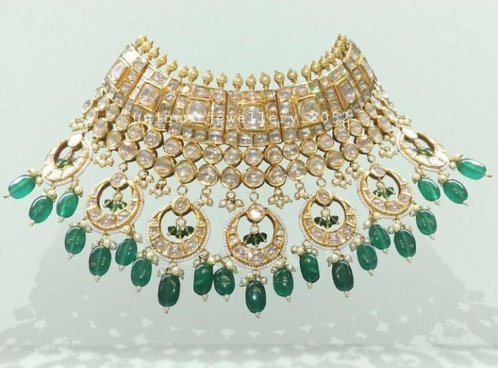 Post image 18kt  gold jewellery  kundan Japan polki necklace  490000