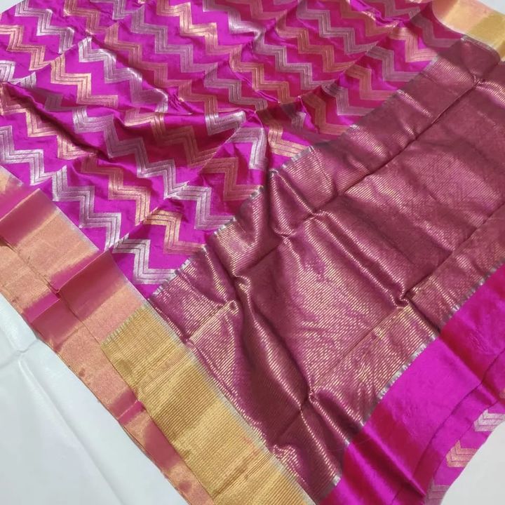 Pure handwoven pattu silk chandeei uploaded by Virasat chanderi handloom on 4/17/2022