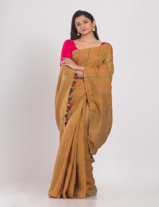 LINEN SAREE uploaded by TS TEXTILE on 4/18/2022
