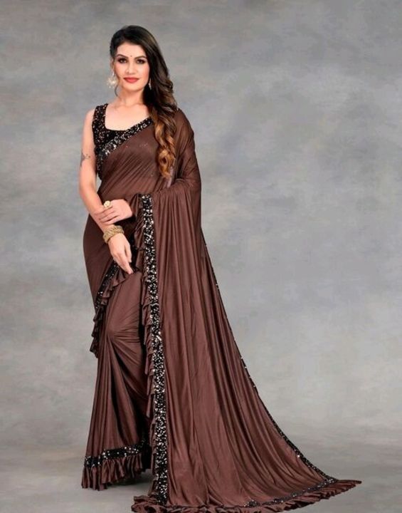 Post image Lycra Squence Embroidered SareeSaree Fabric: Lycra
Blouse Fabric: VelvetBlouse Pattern: Same as Border