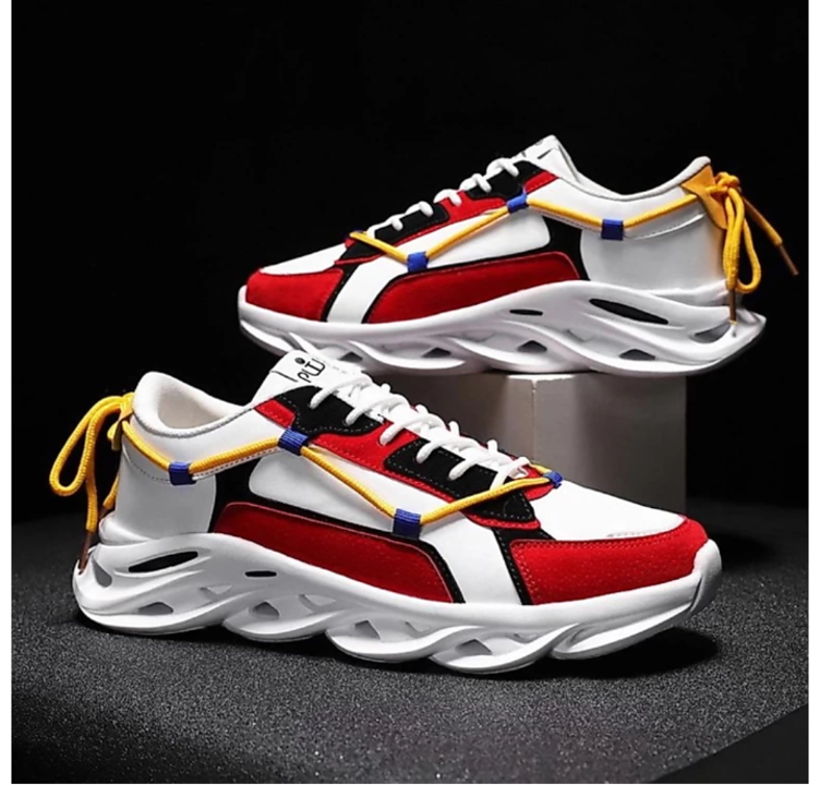 Post image I want 599 pieces of New Model Sneakers Running Shoes Men (White, Red).