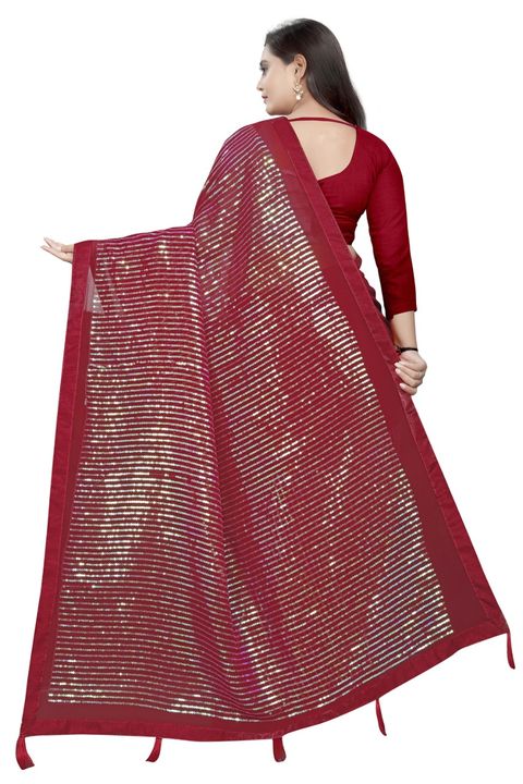 Luga Creation Sequence Bollywood Saree Georgette (Maroon) uploaded by Luga Creation on 4/18/2022