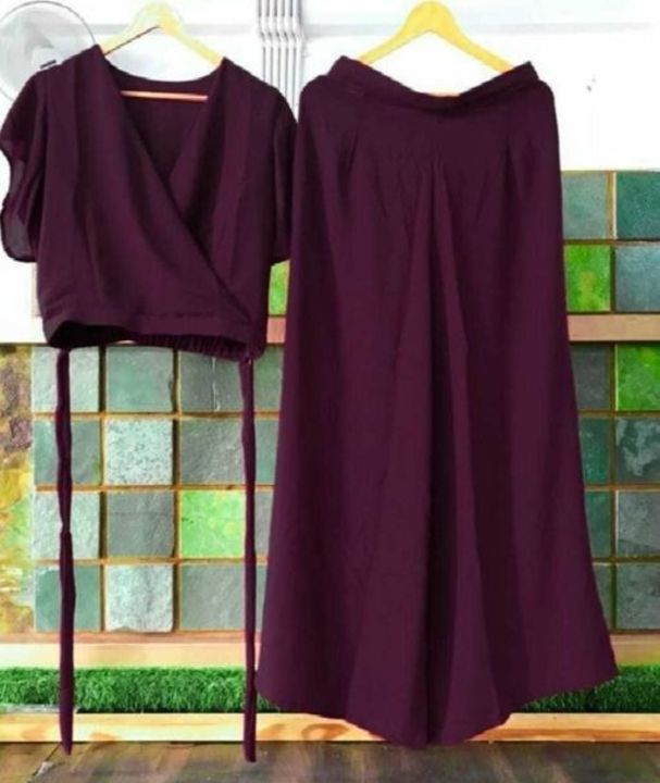 Western Two Piece Wine Rayon Dress uploaded by Fashion for sale on 4/18/2022