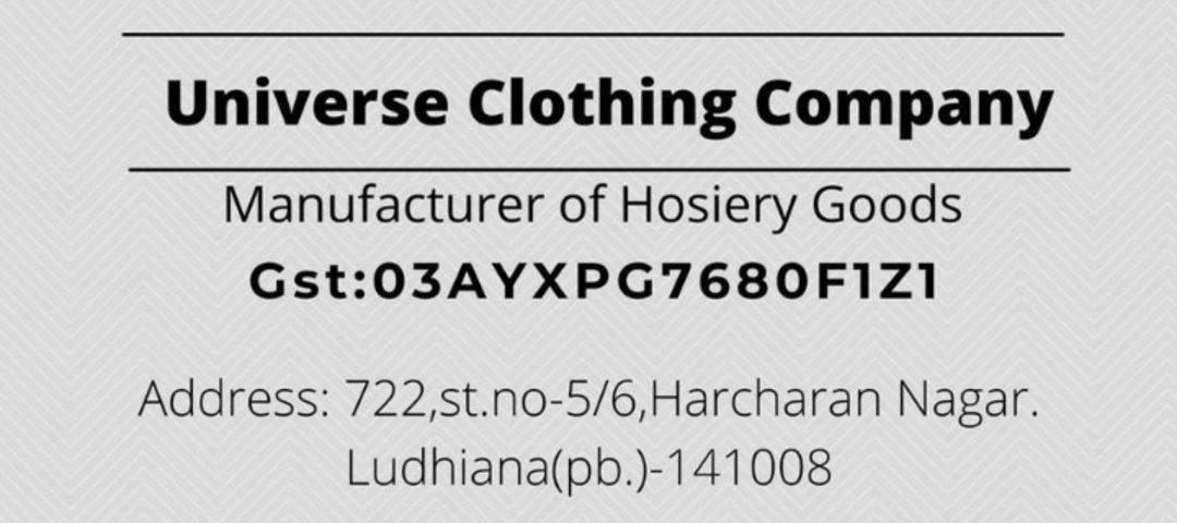 Visiting card store images of Universe clothing company