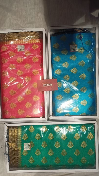 Soft lichi silk banarasi sarees uploaded by business on 4/19/2022