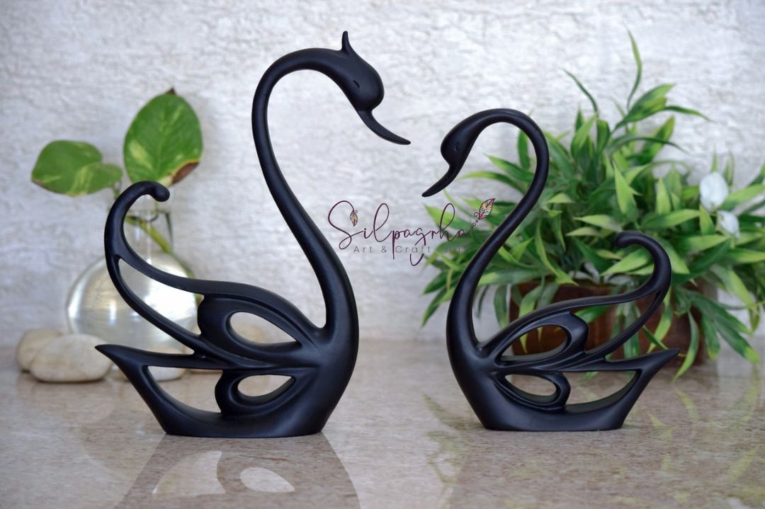 Black Swan pair uploaded by Silpagrha art&craft hub on 4/19/2022