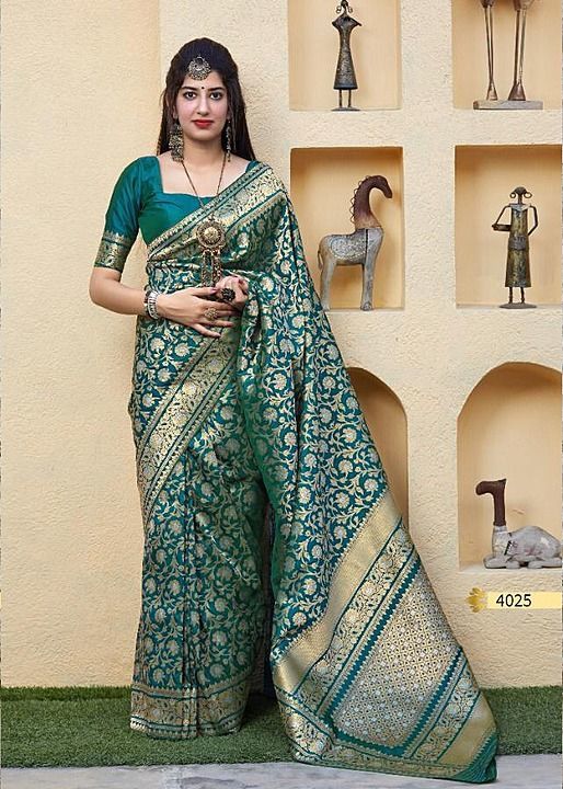 Designer soft silk saree uploaded by Just Royal touch on 10/21/2020