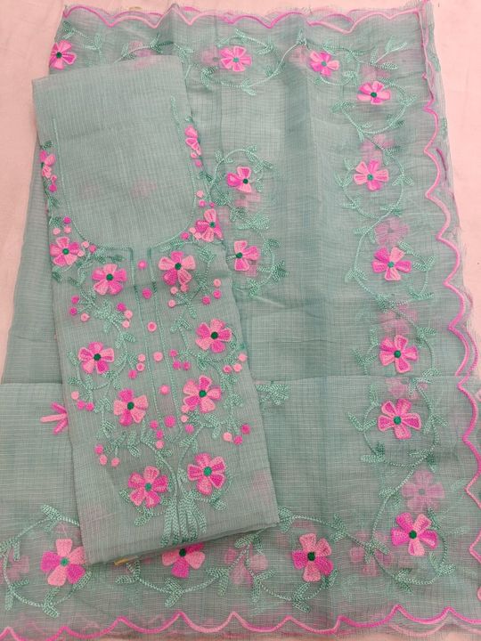 kota doria cotton suits with beautiful aari work & kut work uploaded by business on 4/21/2022