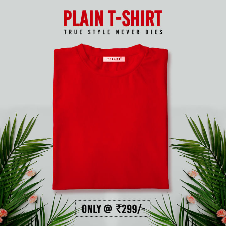 Red color Terara t shirt uploaded by business on 4/21/2022