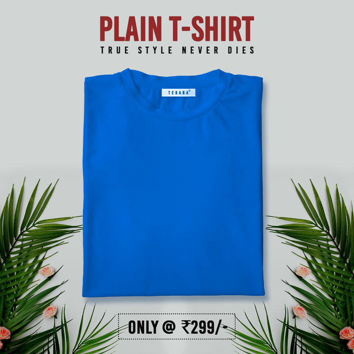 Blue colour terara t-shirt uploaded by business on 4/21/2022