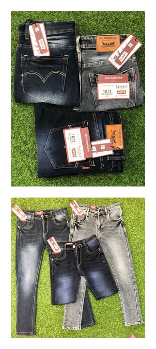 Post image Latest jeans in nitting dobby stock last till sunday order before and get high discount 100 pec 2% 150 pec 3% 200 pec 4% discount offer last till sunday