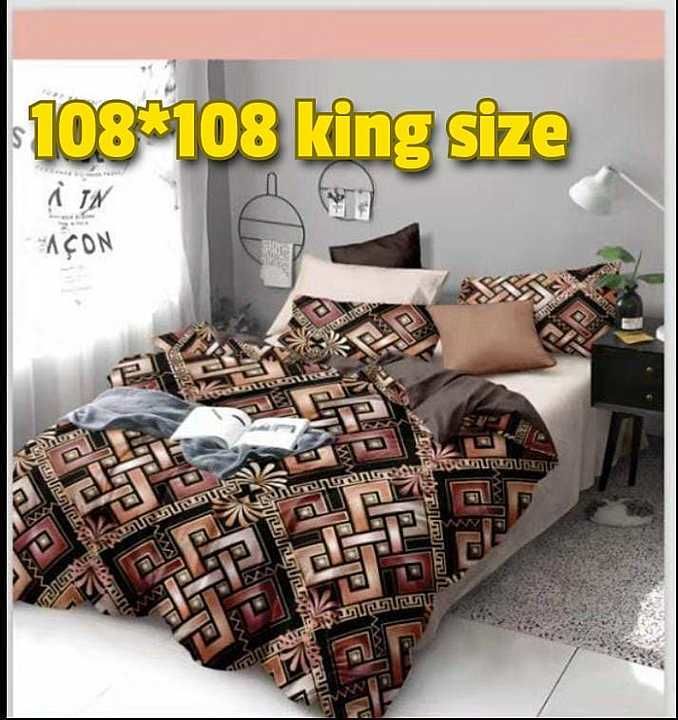 Cotton bedsheets 9*9 King size I am wholesalers. Shipping extra* uploaded by business on 10/21/2020