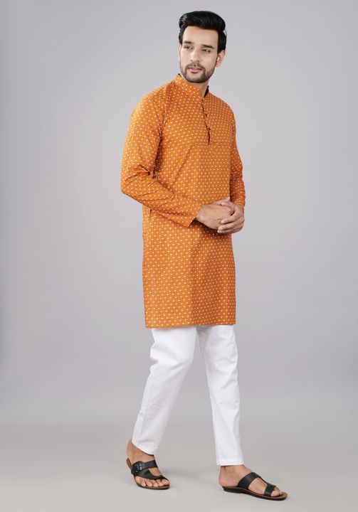 Post image Printed pour cotton fabric long kurta 799 only. Kurta pyajama (set) 1299 only.Cont 7023581785Bagru nd sanganeri print